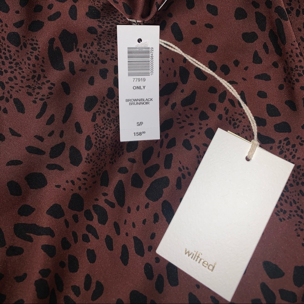 Wilfred Free ONLY slip dress BROWN/BLACK | Aritzia